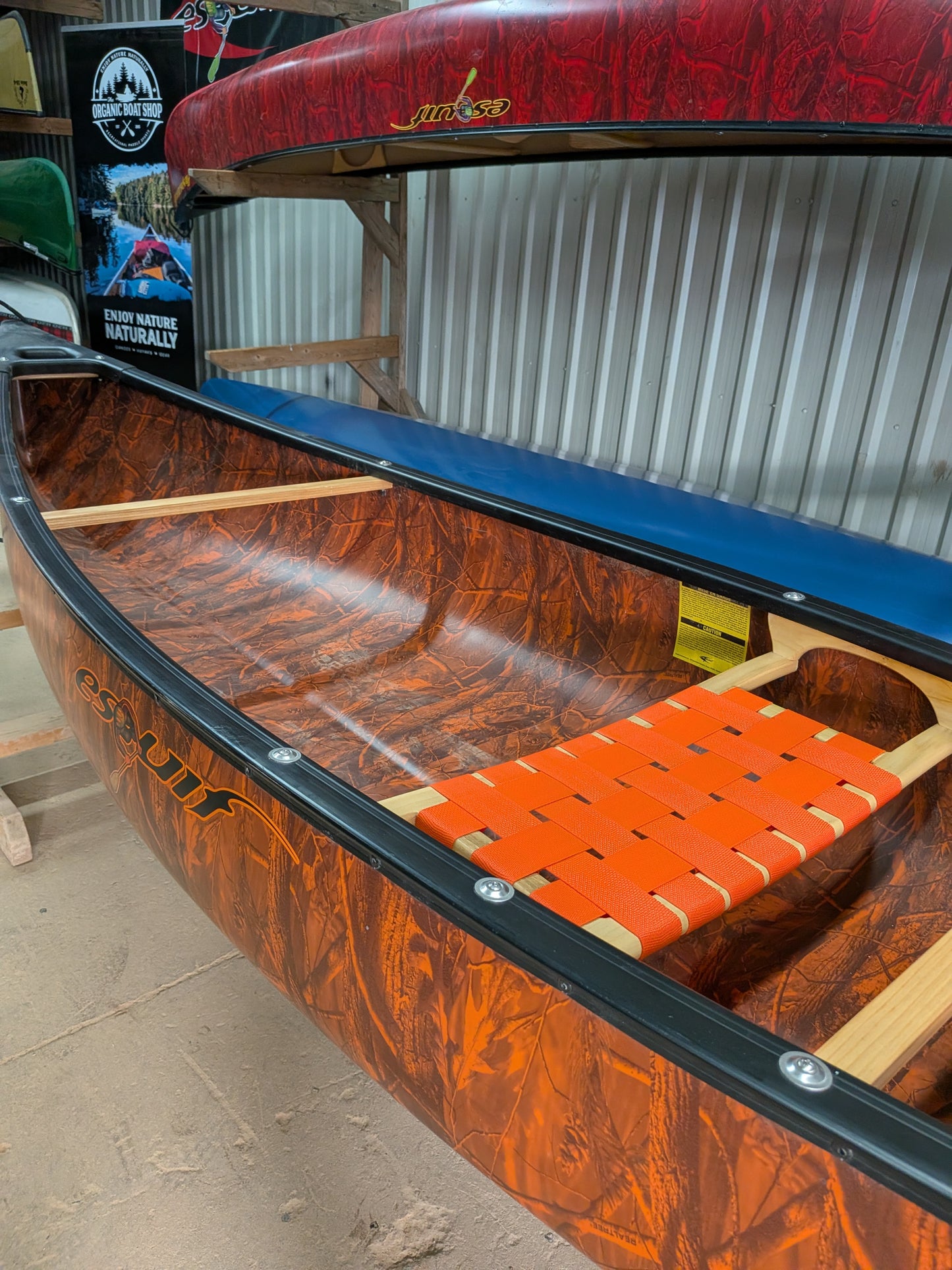 CUSTOM ESQUIF 12' ADIRONDACK ORANGE CAMO