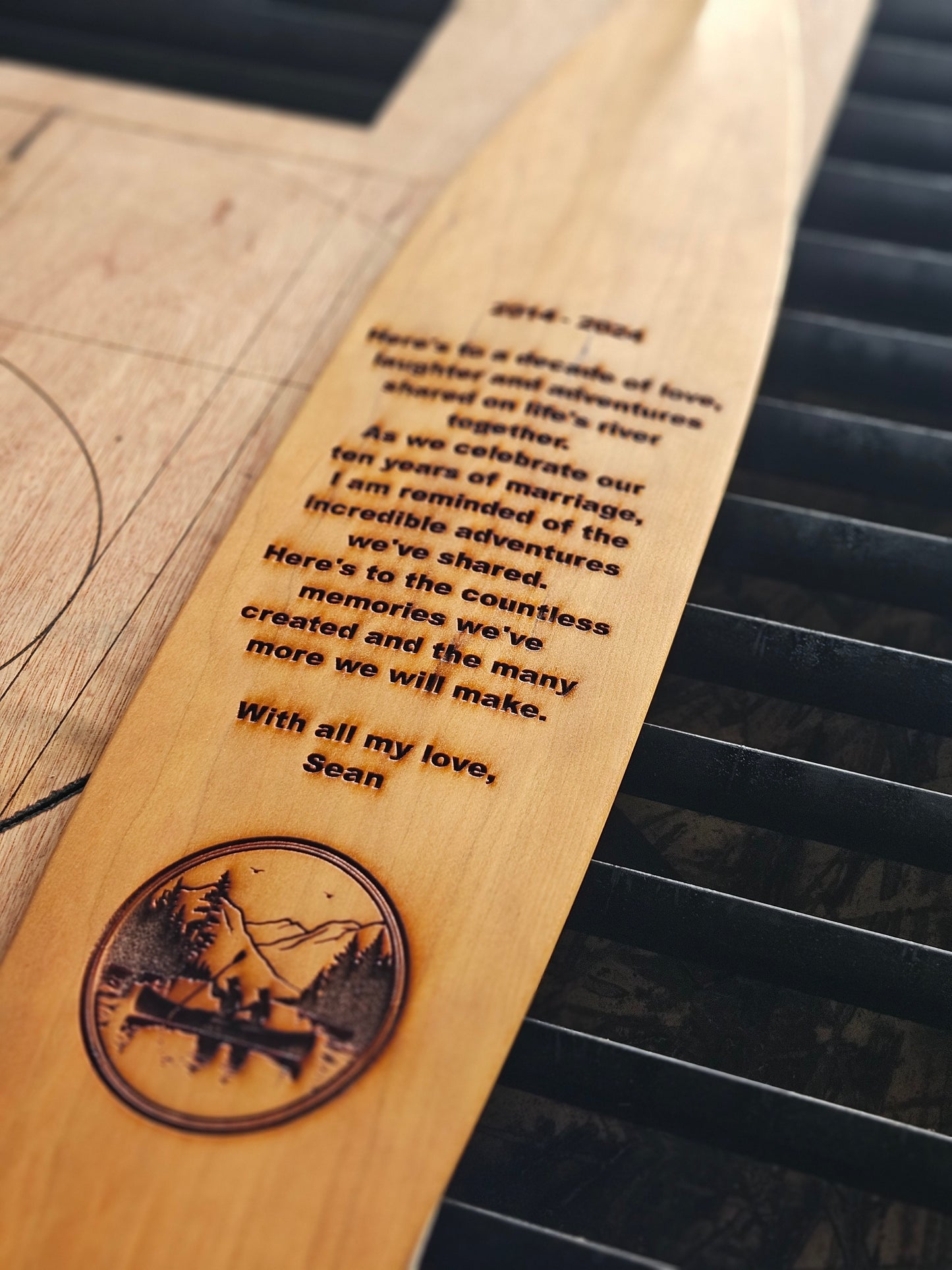 CUSTOM LASER PADDLE ENGRAVING
