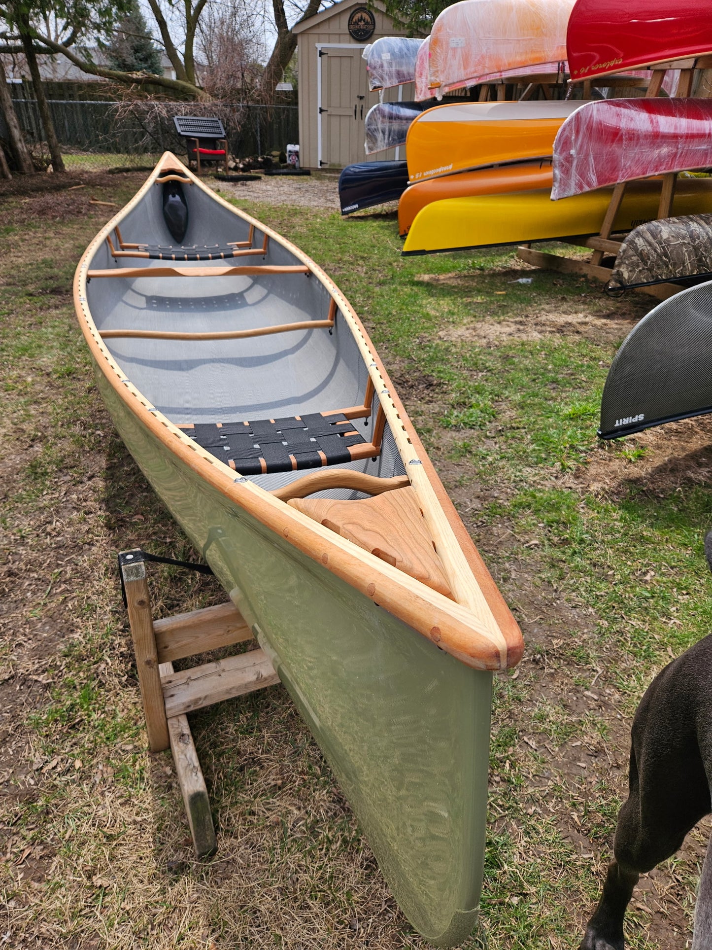 Rheaume Prospector 16'6" Kevlar Canoe with Wood Trim