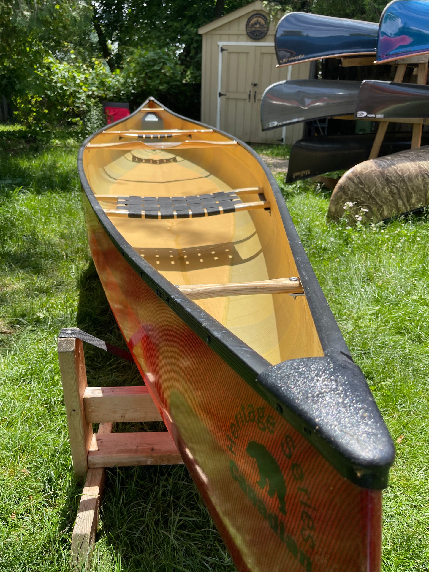 H2O CANADIAN 16'6 EPOXY w/UV SHIELD BRUTE FORCE KEVLAR RED