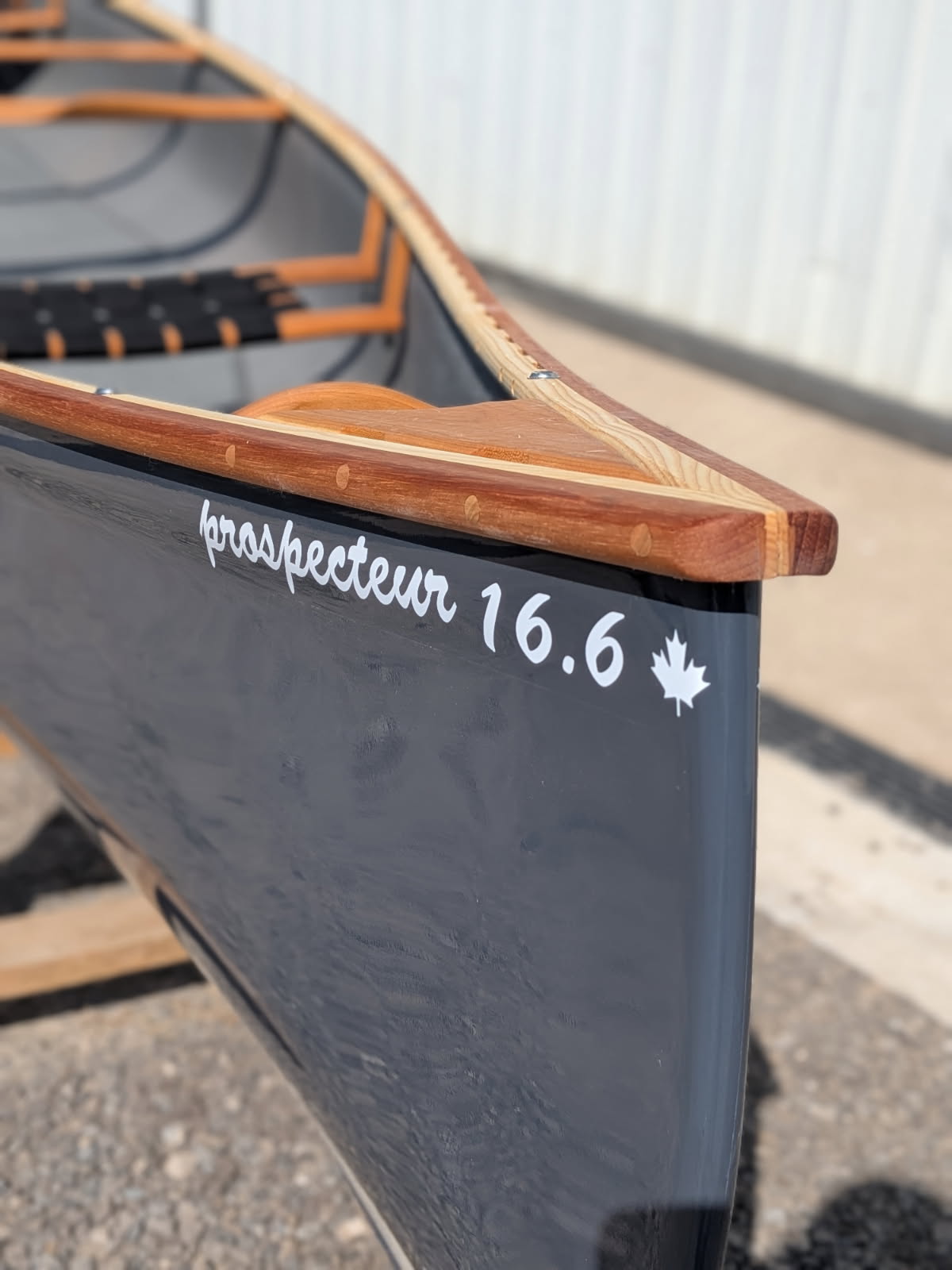 Rheaume Prospector 16'6" Kevlar Canoe with Wood Trim