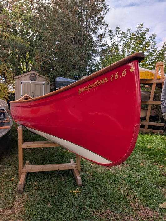 Rheaume Prospector 16'6" Kevlar Canoe with Wood Trim