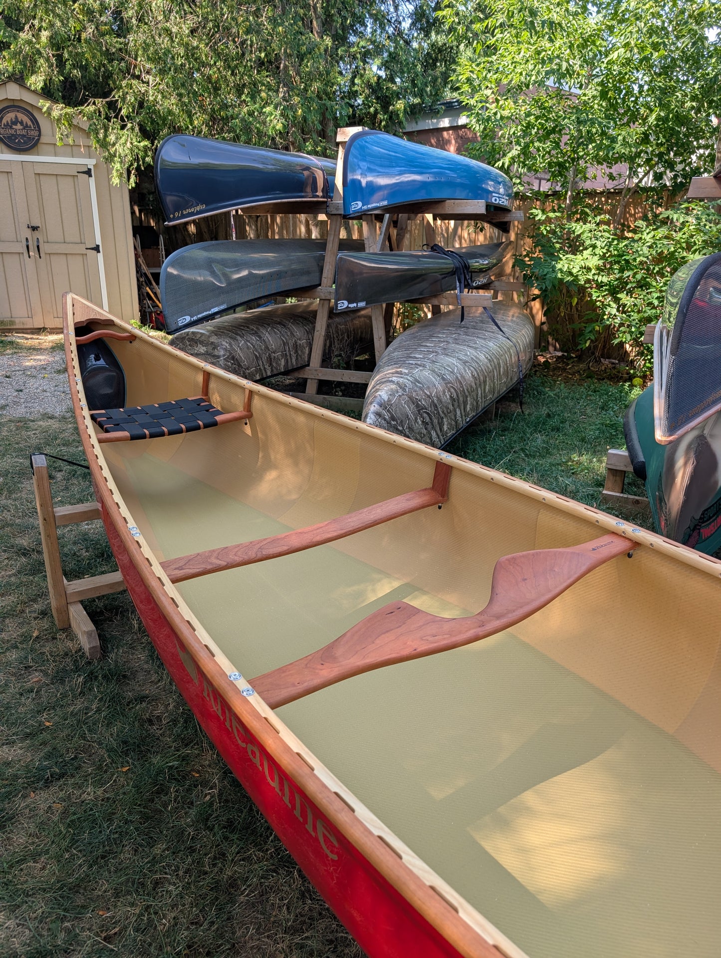 Rheaume Prospector 16'6" Kevlar Canoe with Wood Trim
