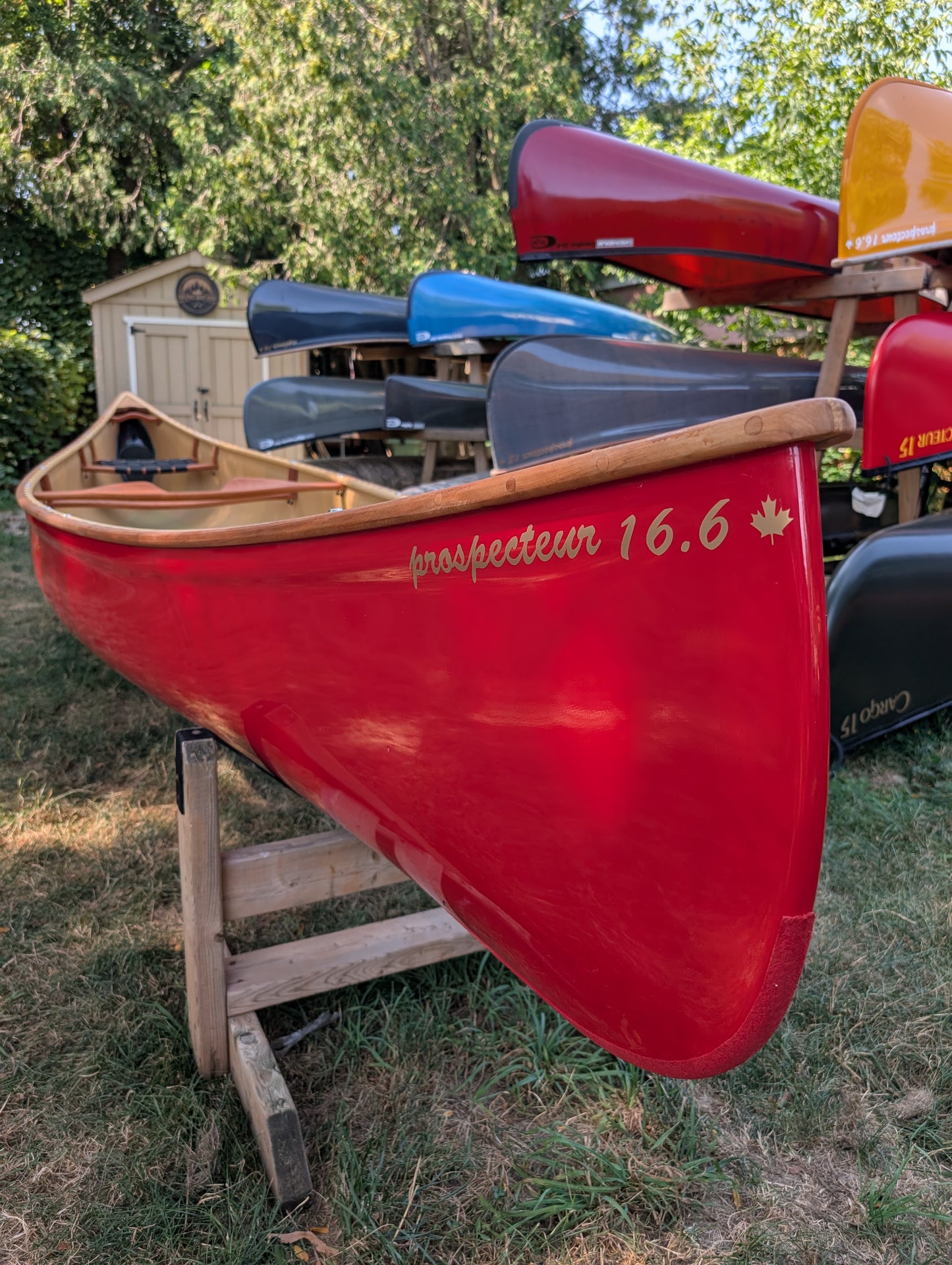 Rheaume Prospector 16'6" Kevlar Canoe with Wood Trim