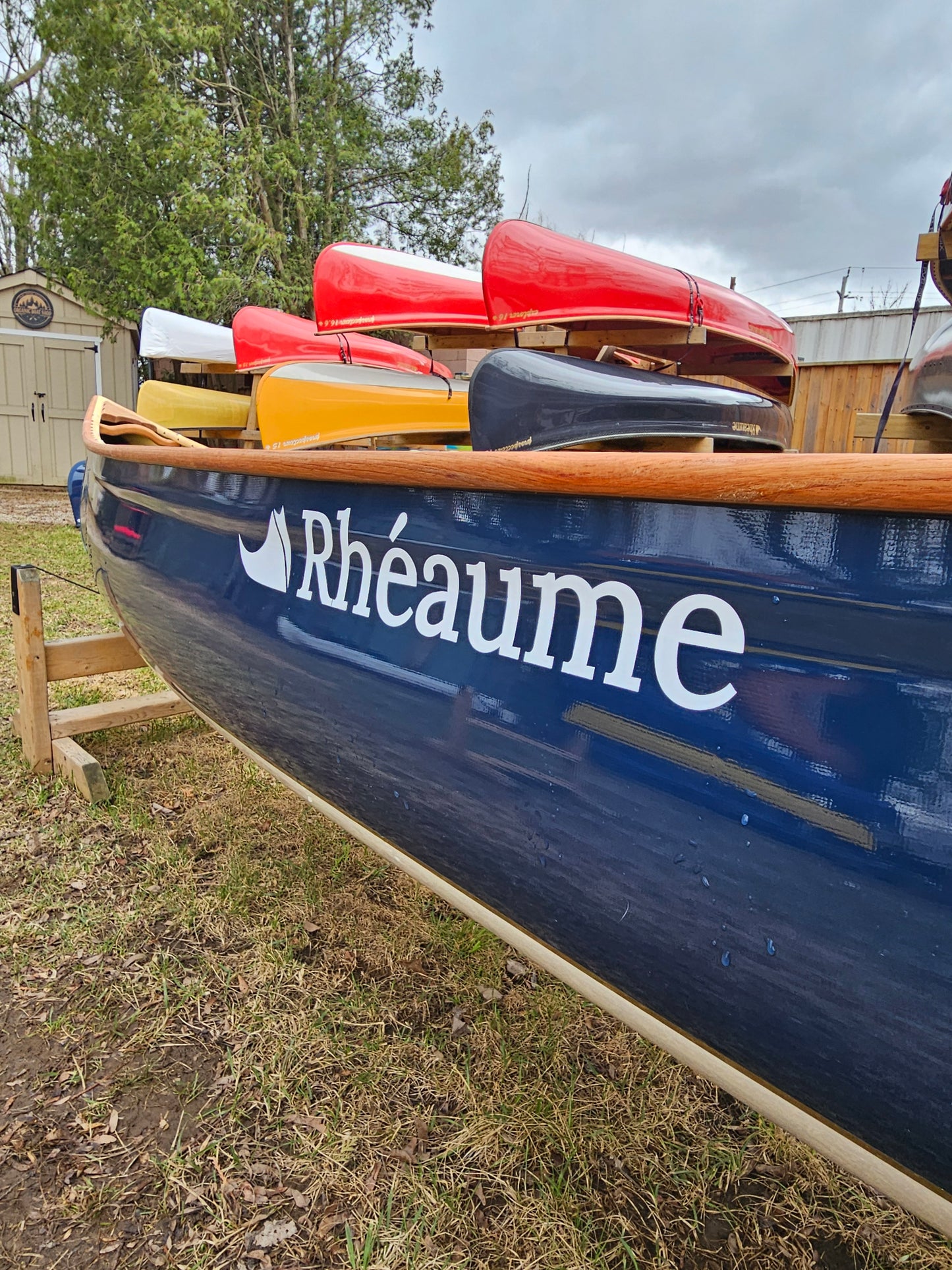 Rheaume Prospector 16'6" Kevlar Canoe with Wood Trim