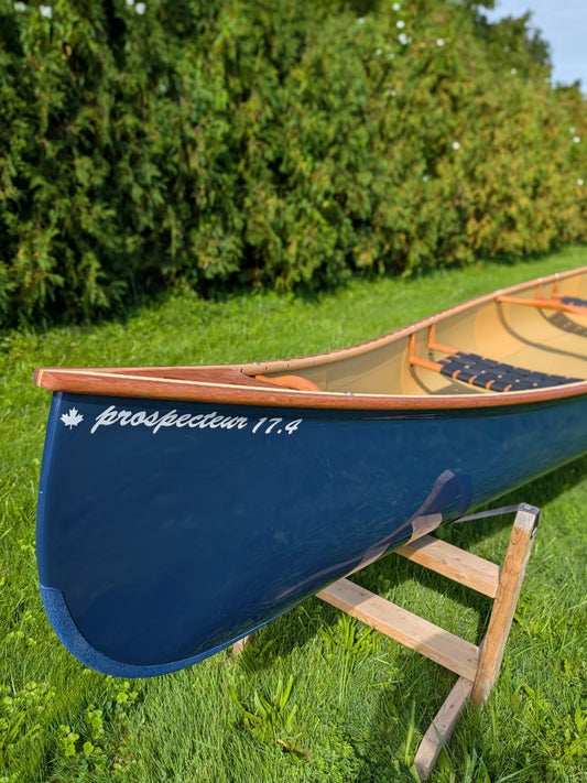 RHEAUME 17'4 PROSPECTOR KEVLAR NAVY BLUE CANOE