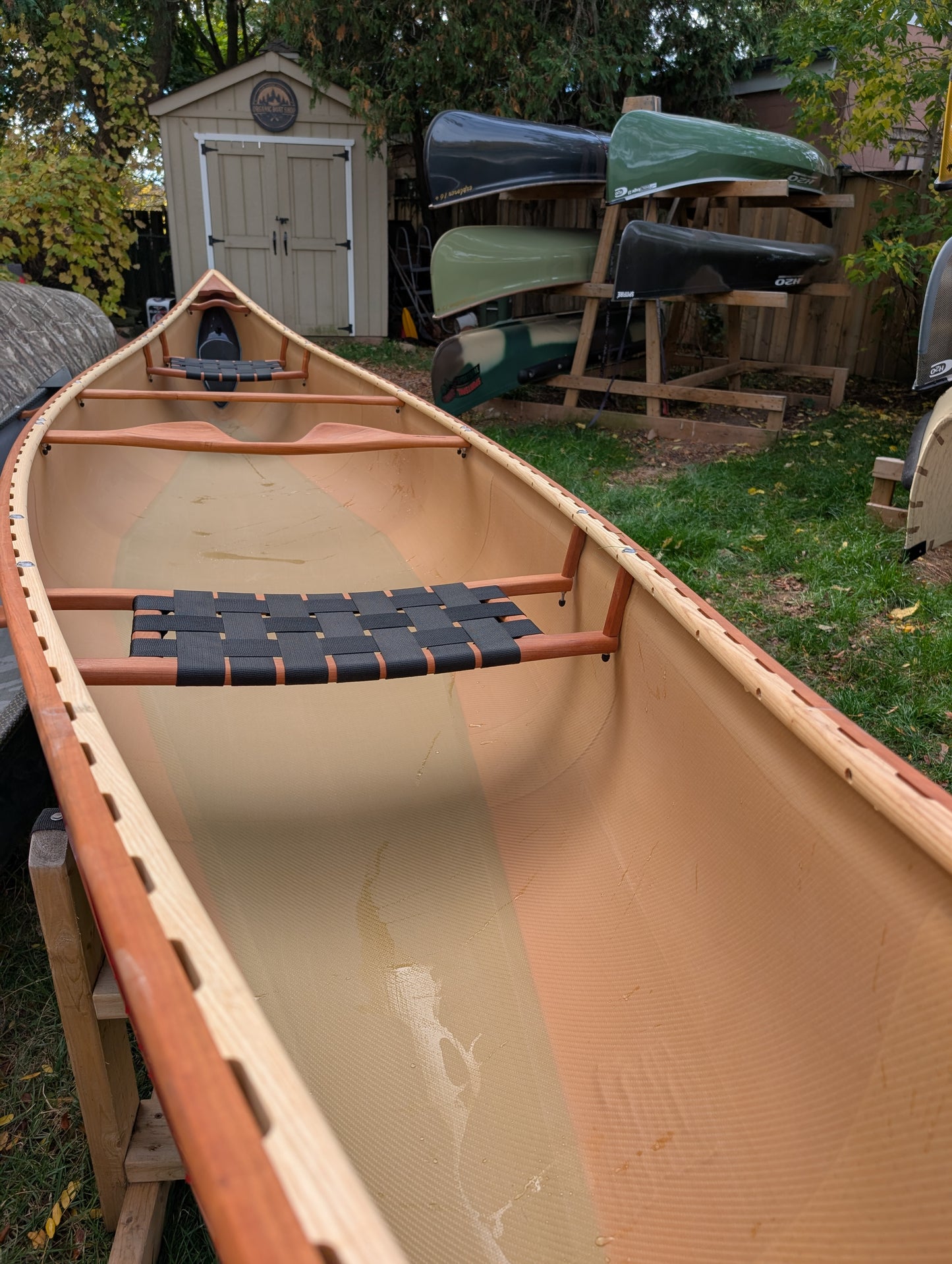 Rheaume Prospector 16'6" Kevlar Canoe with Wood Trim