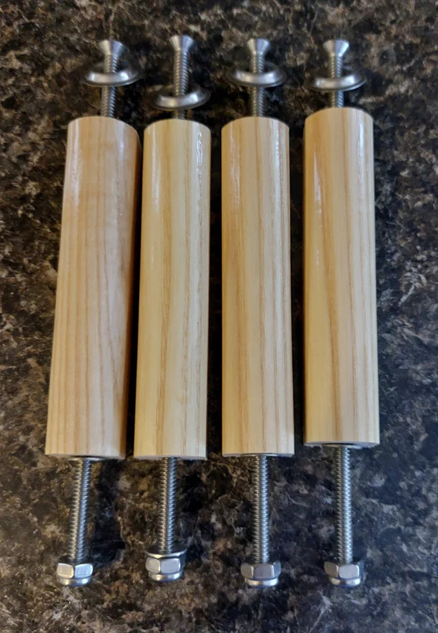 The Canoe Seat Hanger Kit is designed to be compatible with a wide range of canoe models. The choice between Ash and Cherry allows you to match or contrast with your existing canoe's design, while the adjustable nature of the components ensures a perfect fit.